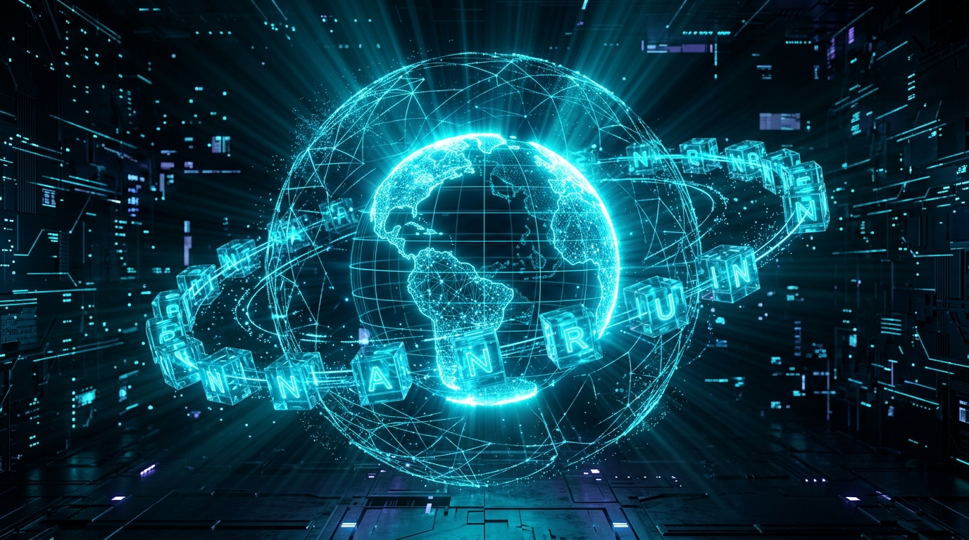 3D ANRUN Global Holographic Network Globe